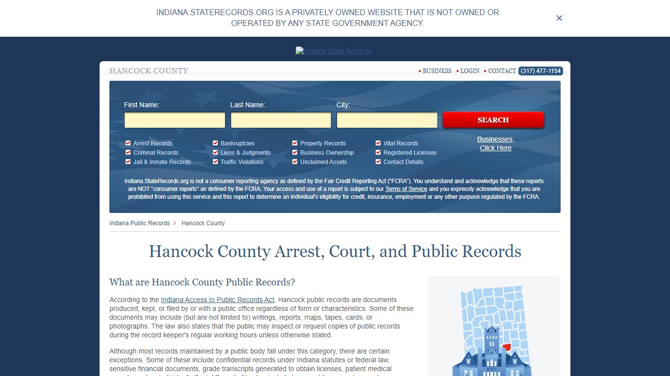 Hancock County Arrest, Court, and Public Records